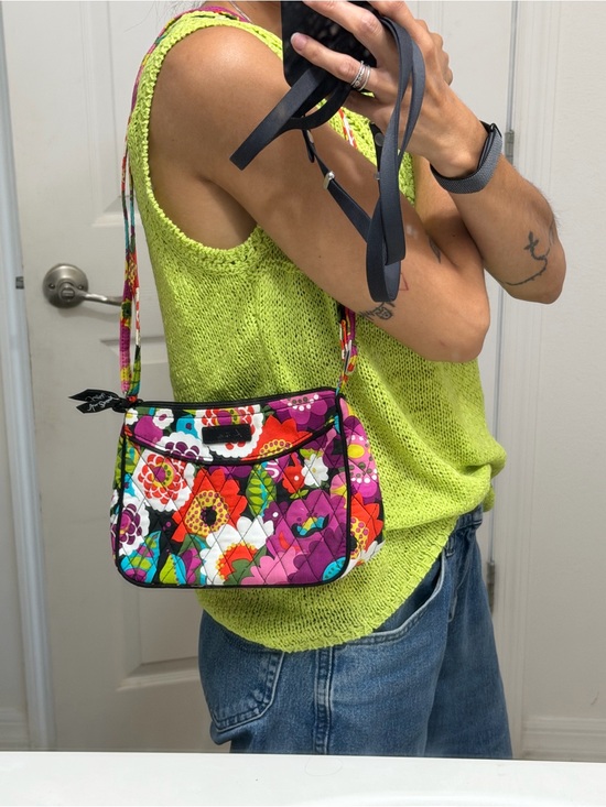 Vera Bradley Handbags - Vera Bradley Bright Floral Quilted Crossbody in Pink, Green, White, Orange